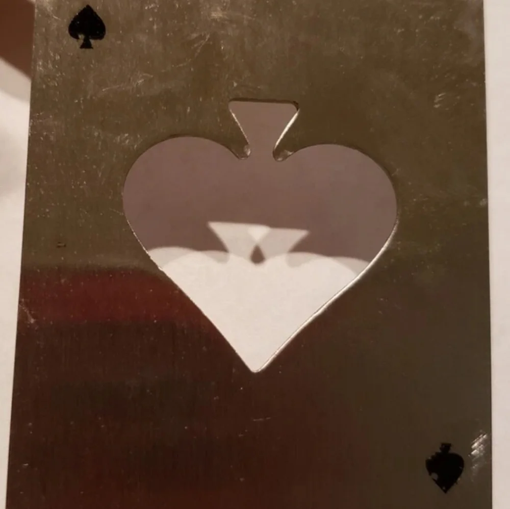 🦋 Silver Playing Card Bottle Opener Party Favor